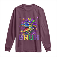 67 Mardi Gras Long Sleeve Shirt Funny Alligator Six Seven Bruh Meme