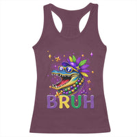 67 Mardi Gras Racerback Tank Top Funny Alligator Six Seven Bruh Meme