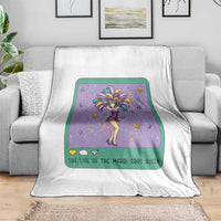 The Life Of The Mardi Gras Queen Throw Blanket