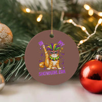 Mardi Gras Cat Ceramic Ornament In My Showgirl Era