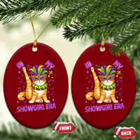 Mardi Gras Cat Ceramic Ornament In My Showgirl Era
