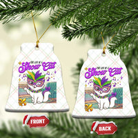 Cute Mardi Gras Cat Ceramic Ornament The Life Of The Showgirl