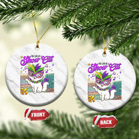 Cute Mardi Gras Cat Ceramic Ornament The Life Of The Showgirl