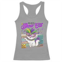 Cute Mardi Gras Cat Racerback Tank Top The Life Of The Showgirl