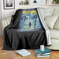 But Why Penguin Throw Blanket Starry Night Van Gogh Nihilist Penguin Hiking