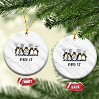 Penguins Resist Ceramic Ornament Nihilist Penguin Anti-Government Meme