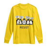 Penguins Resist Long Sleeve Shirt Nihilist Penguin Anti-Government Meme