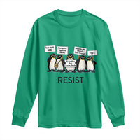 Penguins Resist Long Sleeve Shirt Nihilist Penguin Anti-Government Meme