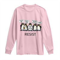 Penguins Resist Long Sleeve Shirt Nihilist Penguin Anti-Government Meme
