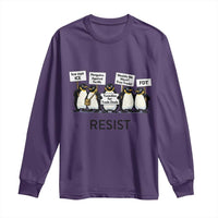 Penguins Resist Long Sleeve Shirt Nihilist Penguin Anti-Government Meme