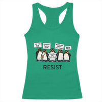Penguins Resist Racerback Tank Top Nihilist Penguin Anti-Government Meme