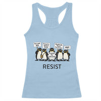 Penguins Resist Racerback Tank Top Nihilist Penguin Anti-Government Meme
