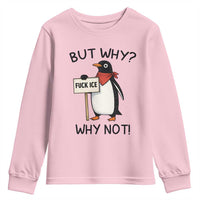 Fck ICE Youth Sweatshirt Nihilist Penguin Anti-Government Meme