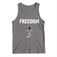 Penguin Freedom Tank Top Funny Nihilist Penguin Hiking Mountains