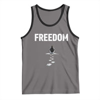 Penguin Freedom Tank Top Funny Nihilist Penguin Hiking Mountains