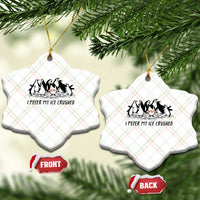 Funny Penguins Resist Protest Ceramic Ornament I Pefer My Ice Crushed