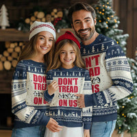 Funny Penguins Resist Protest Ugly Christmas Sweater Don't Tread On Us