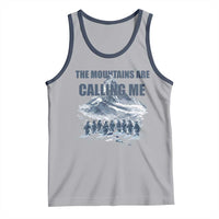 Funny Nihilist Penguin Hiking Tank Top The Mountains Are Calling Me