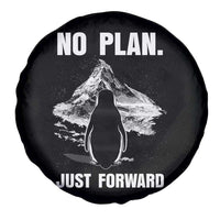 Nihilist Penguin Hiking Meme Spare Tire Cover No Plan Just Forward