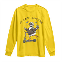 Funny Goose Support Freedom Meme Long Sleeve Shirt Off To Watch History Repart