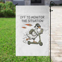 Funny Goose Support Freedom Meme Garden Flag Off To Monitor The Situation