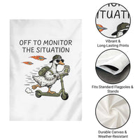 Funny Goose Support Freedom Meme Garden Flag Off To Monitor The Situation