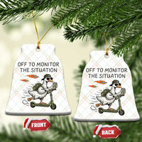 Funny Goose Support Freedom Meme Ceramic Ornament Off To Monitor The Situation