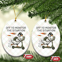 Funny Goose Support Freedom Meme Ceramic Ornament Off To Monitor The Situation