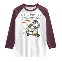 Funny Goose Support Freedom Meme Raglan Shirt Off To Monitor The Situation