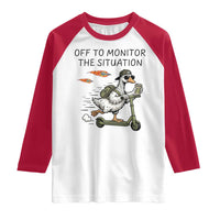 Funny Goose Support Freedom Meme Raglan Shirt Off To Monitor The Situation