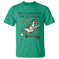 Funny Goose Support Freedom Meme T Shirt Off To Monitor The Situation