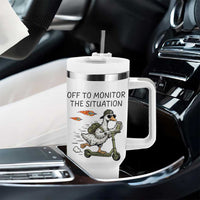 Funny Goose Support Freedom Meme Tumbler With Handle Off To Monitor The Situation