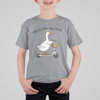 Off To The Egg Hunt T Shirt For Kid Funny Easter Goose