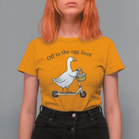 Off To The Egg Hunt T Shirt For Women Funny Easter Goose
