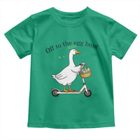 Off To The Egg Hunt Toddler T Shirt Funny Easter Goose
