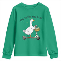Off To The Egg Hunt Youth Sweatshirt Funny Easter Goose