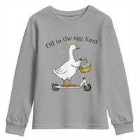 Off To The Egg Hunt Youth Sweatshirt Funny Easter Goose