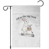 Off To The Egg Hunt Garden Flag Funny Easter Bunny