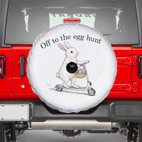 Off To The Egg Hunt Spare Tire Cover Funny Easter Bunny