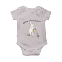 Off To The Egg Hunt Baby Onesie Funny Easter Bunny