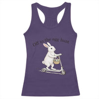 Off To The Egg Hunt Racerback Tank Top Funny Easter Bunny