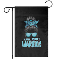 Sexual Assault Awareness Messy Bun Support Survivors Garden Flag