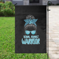 Sexual Assault Awareness Messy Bun Support Survivors Garden Flag