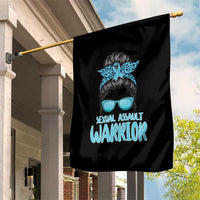 Sexual Assault Awareness Messy Bun Support Survivors Garden Flag