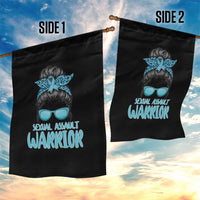 Sexual Assault Awareness Messy Bun Support Survivors Garden Flag
