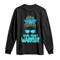 Sexual Assault Awareness Messy Bun Support Survivors Long Sleeve Shirt