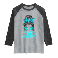 Sexual Assault Awareness Messy Bun Support Survivors Raglan Shirt