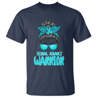 Sexual Assault Awareness Messy Bun Support Survivors T Shirt