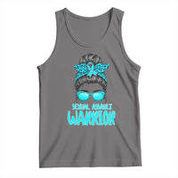 Sexual Assault Awareness Messy Bun Support Survivors Tank Top