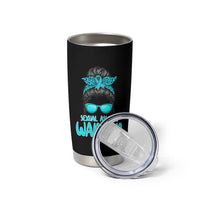 Sexual Assault Awareness Messy Bun Support Survivors Tumbler Cup